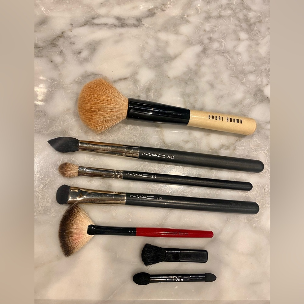 7 Pcs Makeup Brushes MAC Dior Bobbi Brawn Smashbox Set Brand New